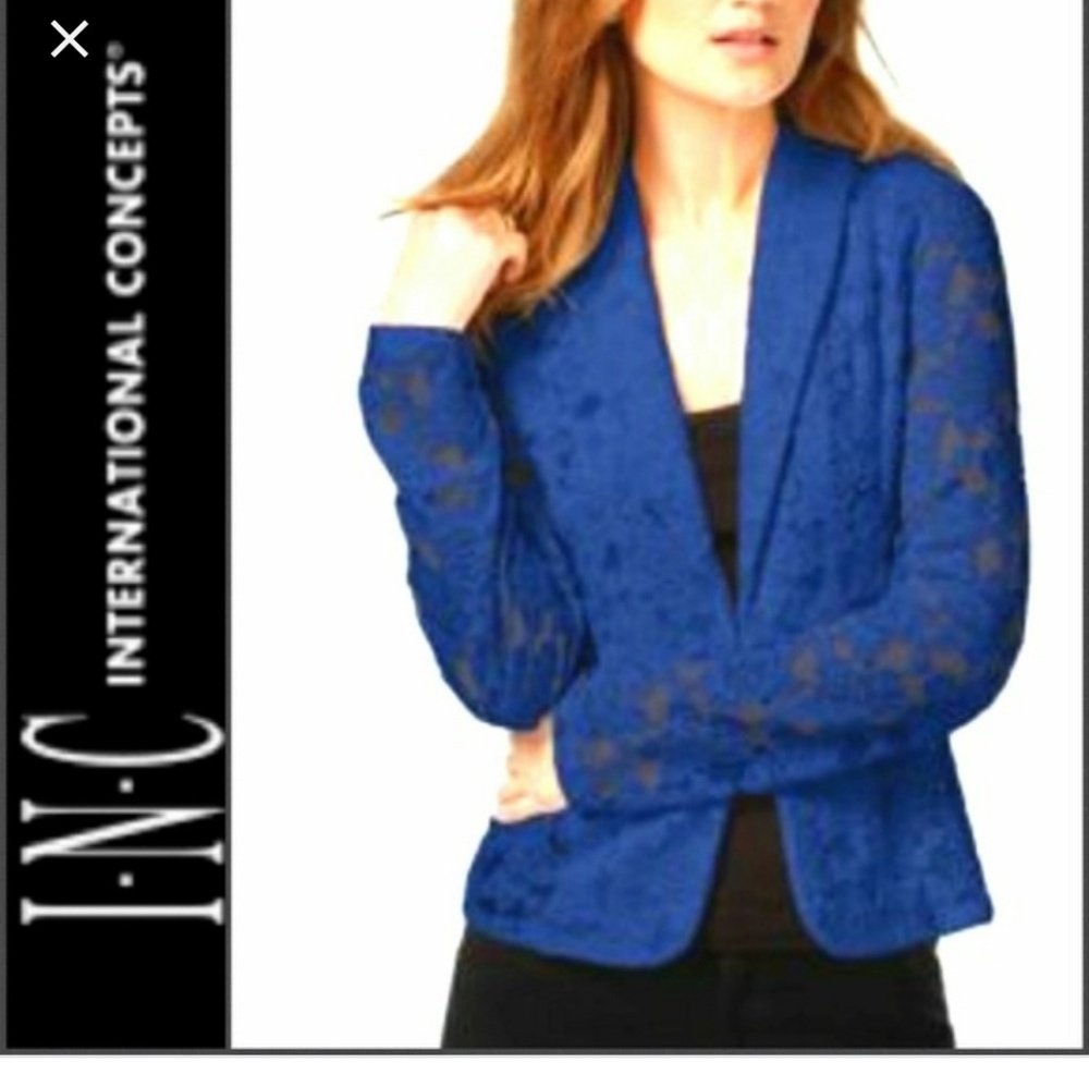 Blue lace blazer